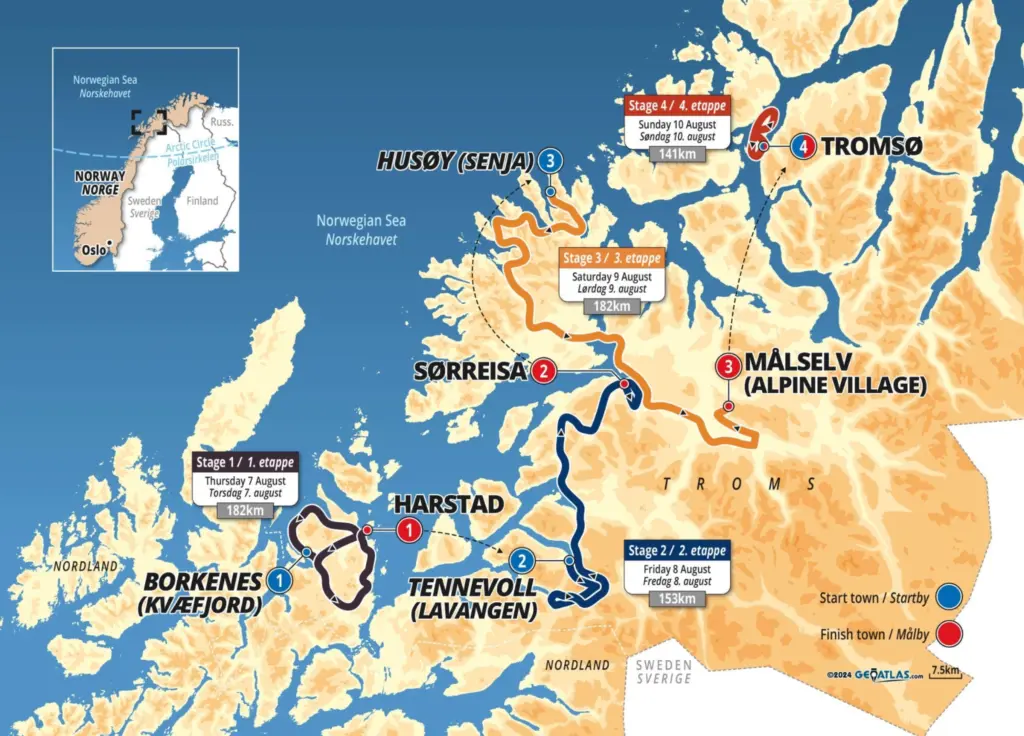 Arctic Race of Norway 2025_ Гонка за Полярным кругом возвращается с живописным, но суровым маршрутом