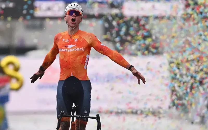 Матье ван дер Пул (Нидерланды) завоевал восьмой титул в мужском зачете на чемпионате мира по велокроссу UCI